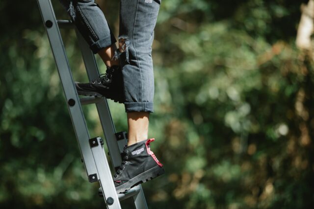 Someone up a ladder
